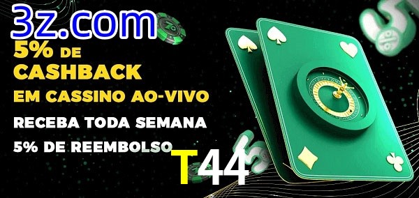 Promoções do cassino ao Vivo T44